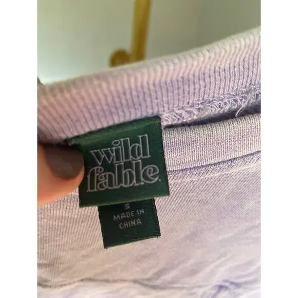 Wild Fable Oversized Sweatshirt Pullover Washed Lilac Normcore Minimalist Scandi - Picture 5 of 7